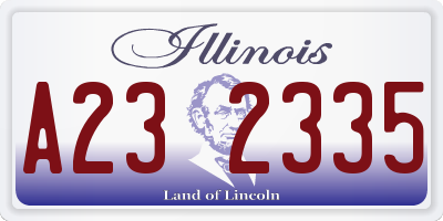 IL license plate A232335