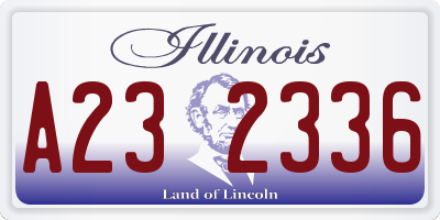 IL license plate A232336
