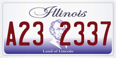 IL license plate A232337