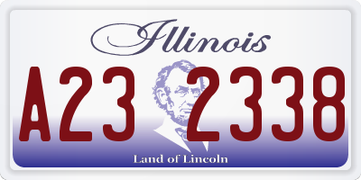 IL license plate A232338