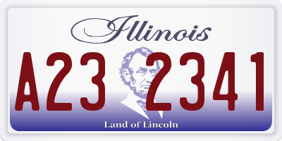 IL license plate A232341