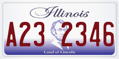 IL license plate A232346