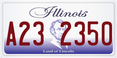 IL license plate A232350