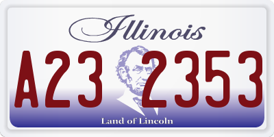 IL license plate A232353