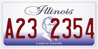 IL license plate A232354