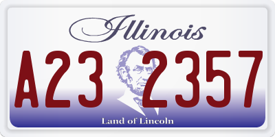 IL license plate A232357