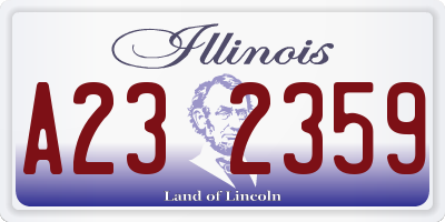 IL license plate A232359