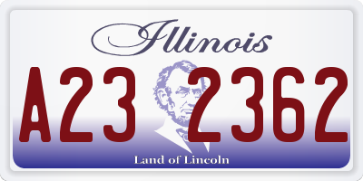 IL license plate A232362