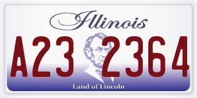 IL license plate A232364