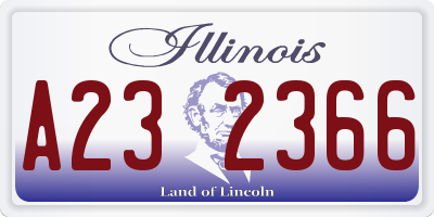 IL license plate A232366