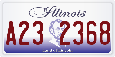 IL license plate A232368