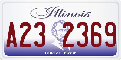 IL license plate A232369