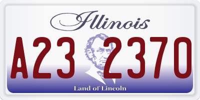 IL license plate A232370