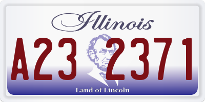 IL license plate A232371