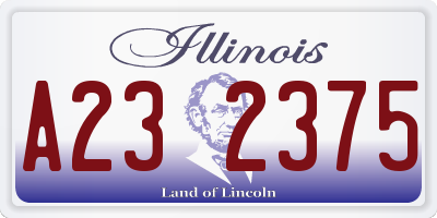 IL license plate A232375