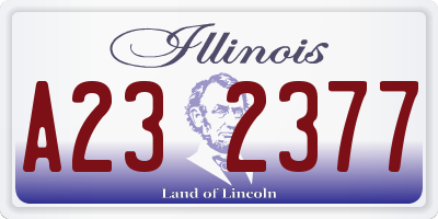 IL license plate A232377