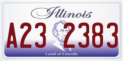 IL license plate A232383