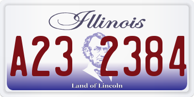 IL license plate A232384