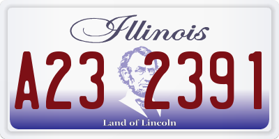 IL license plate A232391