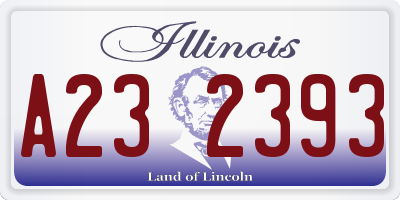 IL license plate A232393