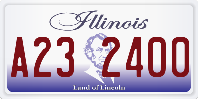 IL license plate A232400
