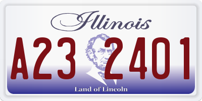 IL license plate A232401