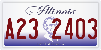 IL license plate A232403
