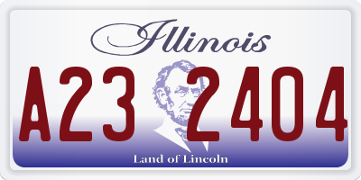IL license plate A232404