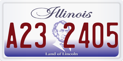 IL license plate A232405