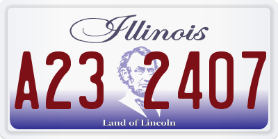 IL license plate A232407