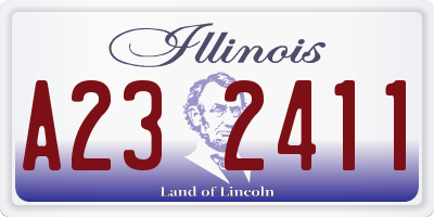IL license plate A232411