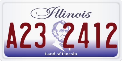 IL license plate A232412