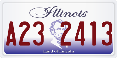 IL license plate A232413