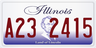 IL license plate A232415