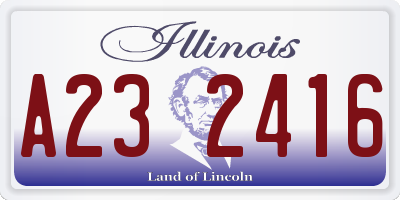 IL license plate A232416