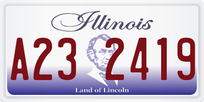IL license plate A232419