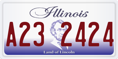 IL license plate A232424