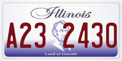 IL license plate A232430