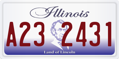 IL license plate A232431