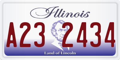 IL license plate A232434