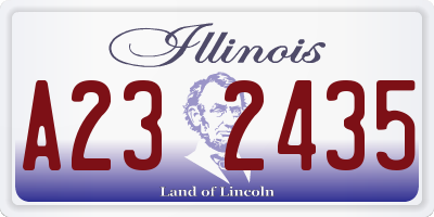 IL license plate A232435