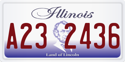 IL license plate A232436