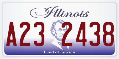 IL license plate A232438