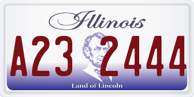 IL license plate A232444