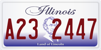 IL license plate A232447