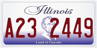IL license plate A232449