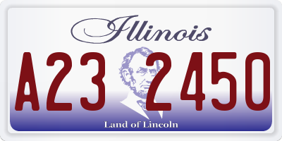 IL license plate A232450