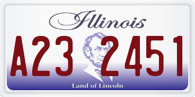 IL license plate A232451