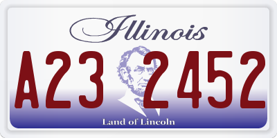 IL license plate A232452