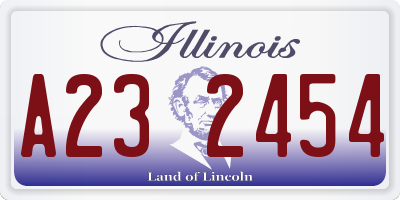 IL license plate A232454